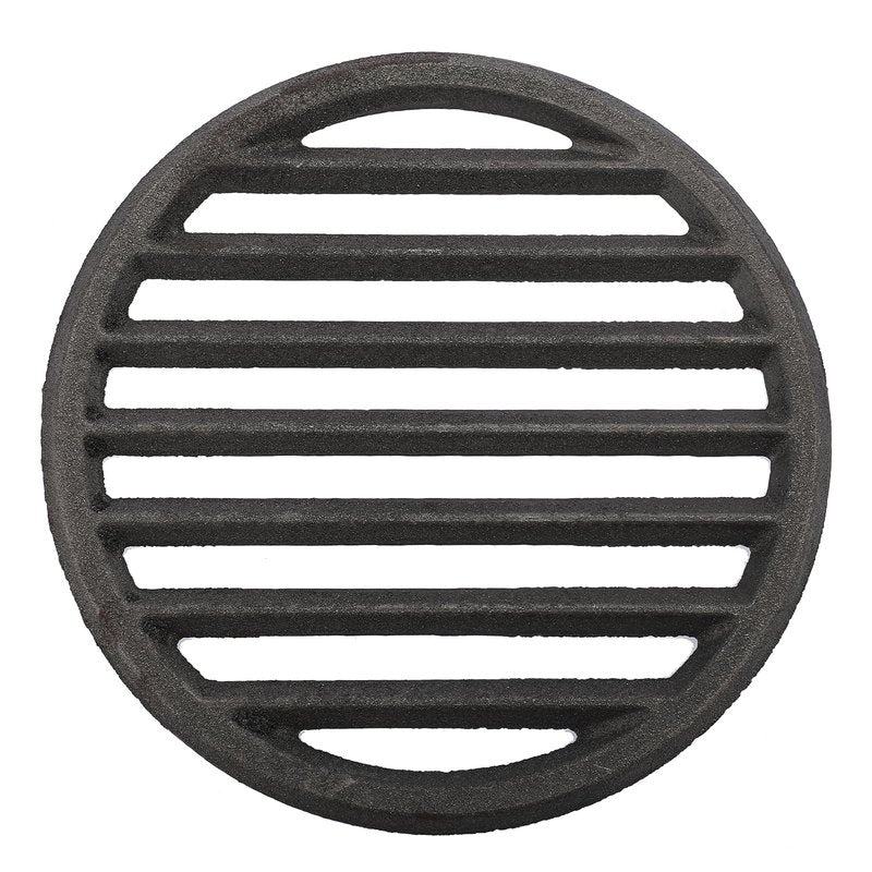 OGANAZI Cast Iron Bottom Fire Grate - 9 Inch Round BBQ Grill Grate Replacement, High Heat Charcoal Plate Bottom Grate Grill Parts, Fireplace Grate for Fire Pit Project BBQ Accessories Parts