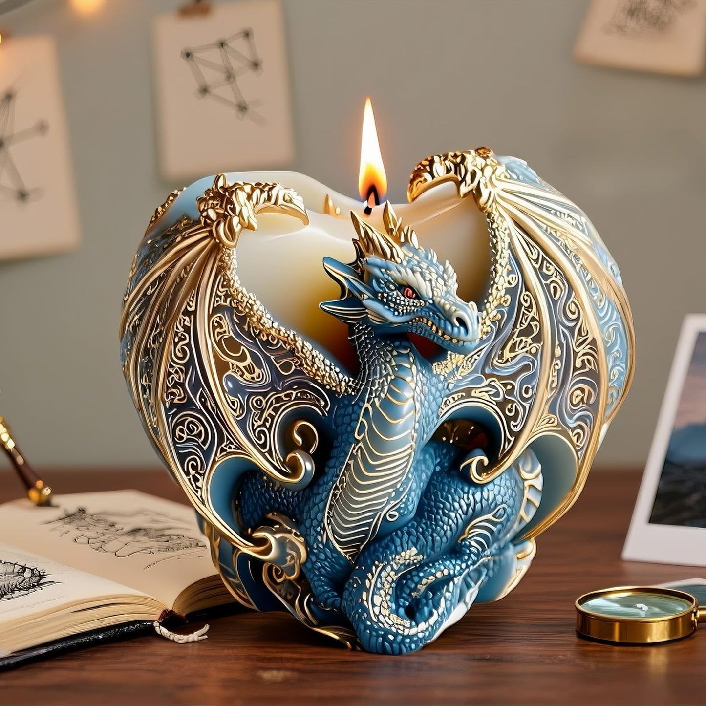 Dragon Candle Mold, 3D Animal Dinosaur Silicone Molds for Candle Making, Epoxy Resin Casting Molds for Handmade DIY Soap & Aromatherapy DIY Home Desk Decor