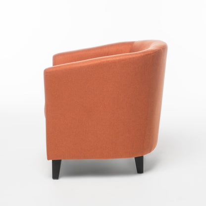 Christopher Knight Home Club Chair Accent Armchair for Living Room Bedroom and Office 30 Inch Deep Modern Lounge Seating, Orange