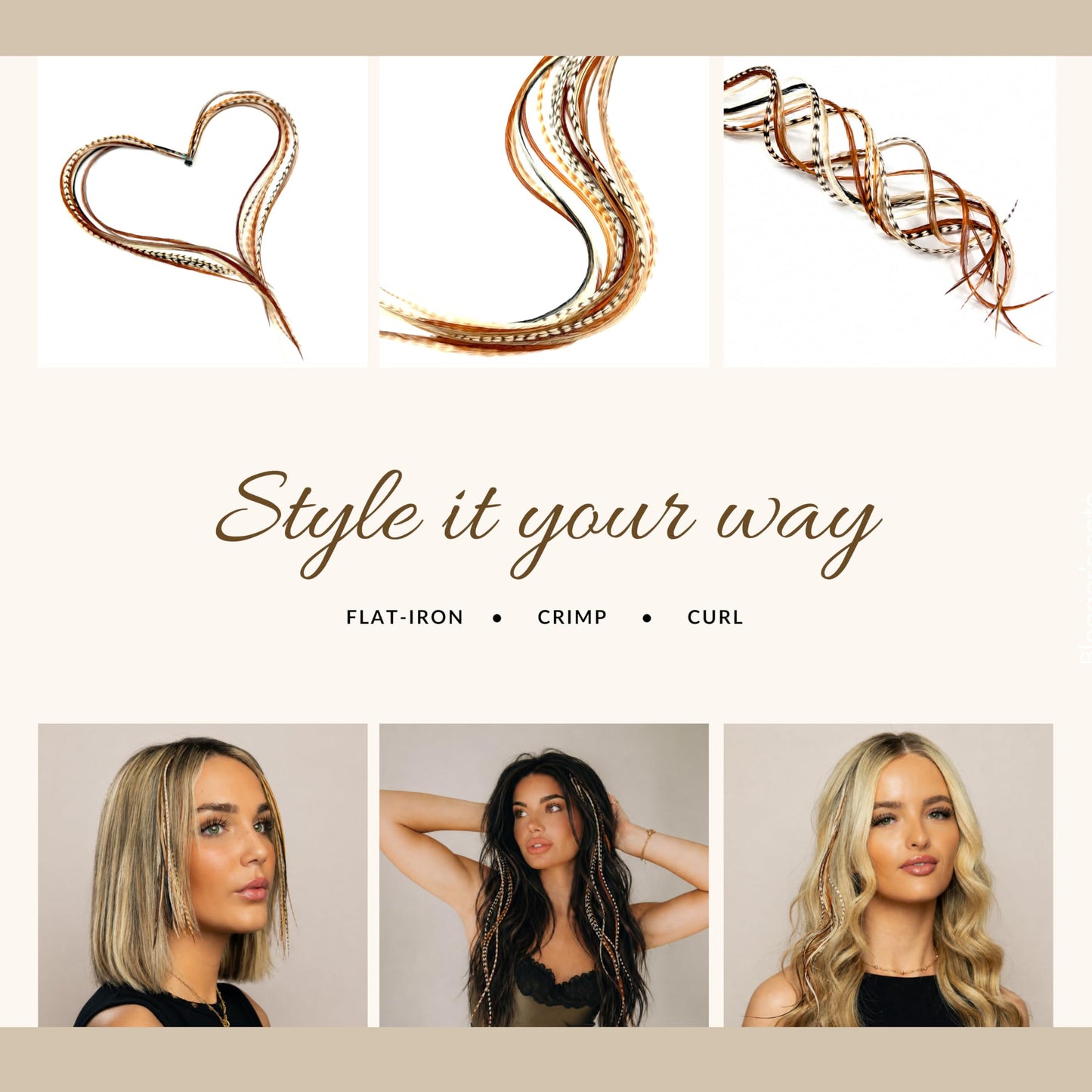 21 Natural Color Hair Extensions – 9”–14” Long – DIY Rooster Kit with 20 Micro-Link Beads – 100% Real Feathers – Eye-Catching Boho Style