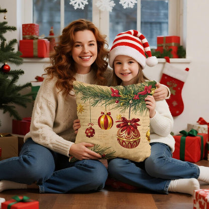 UPOFFICIS Christmas Pillow Covers 18x18 inch Set of 4, Christmas Decorations Cushion Covers, Xmas Pillow Covers, Pillowcases Throw Pillow Covers for Sofa Couch Home Decor