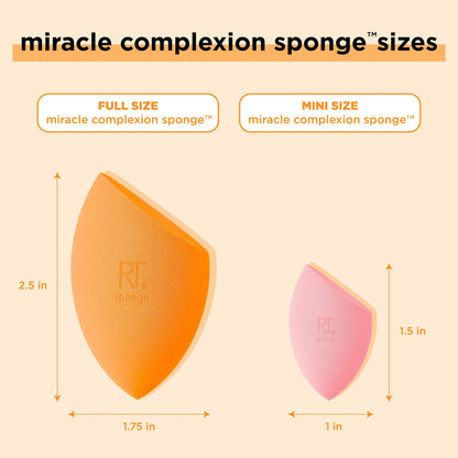 Real Techniques Ultimate Makeup Sponge Trio, Makeup Blending Sponges, For Liquid, Cream, & Powder Products, Powder & Foundation Sponges, Mini Makeup Sponge, Latex-Free Foam, Travel-Friendly, 3 Count