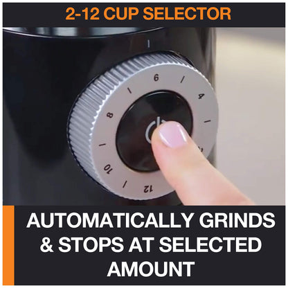 KRUPS Precision Burr Coffee Grinder: 12 Settings, 8 oz Capacity for Drip, French Press, Espresso, Pour Over, Cold Brew - Stainless Steel, 110W, Auto-Stop, Easy Clean - Coffee Grinders for Home Use