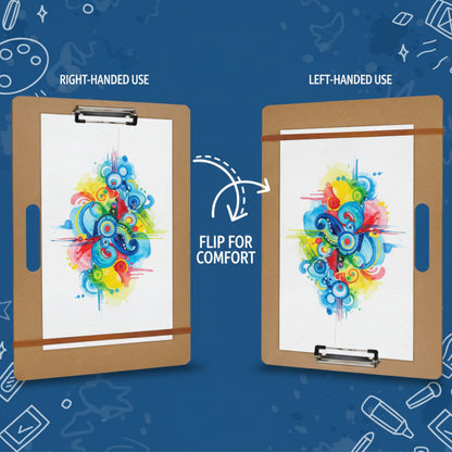 Artlicious Drawing Board - 13 x 17 Sketch Boards with Handle for Drafting Art - Portable Wooden Clipboard for Class or Studio Fit in Artists Tote