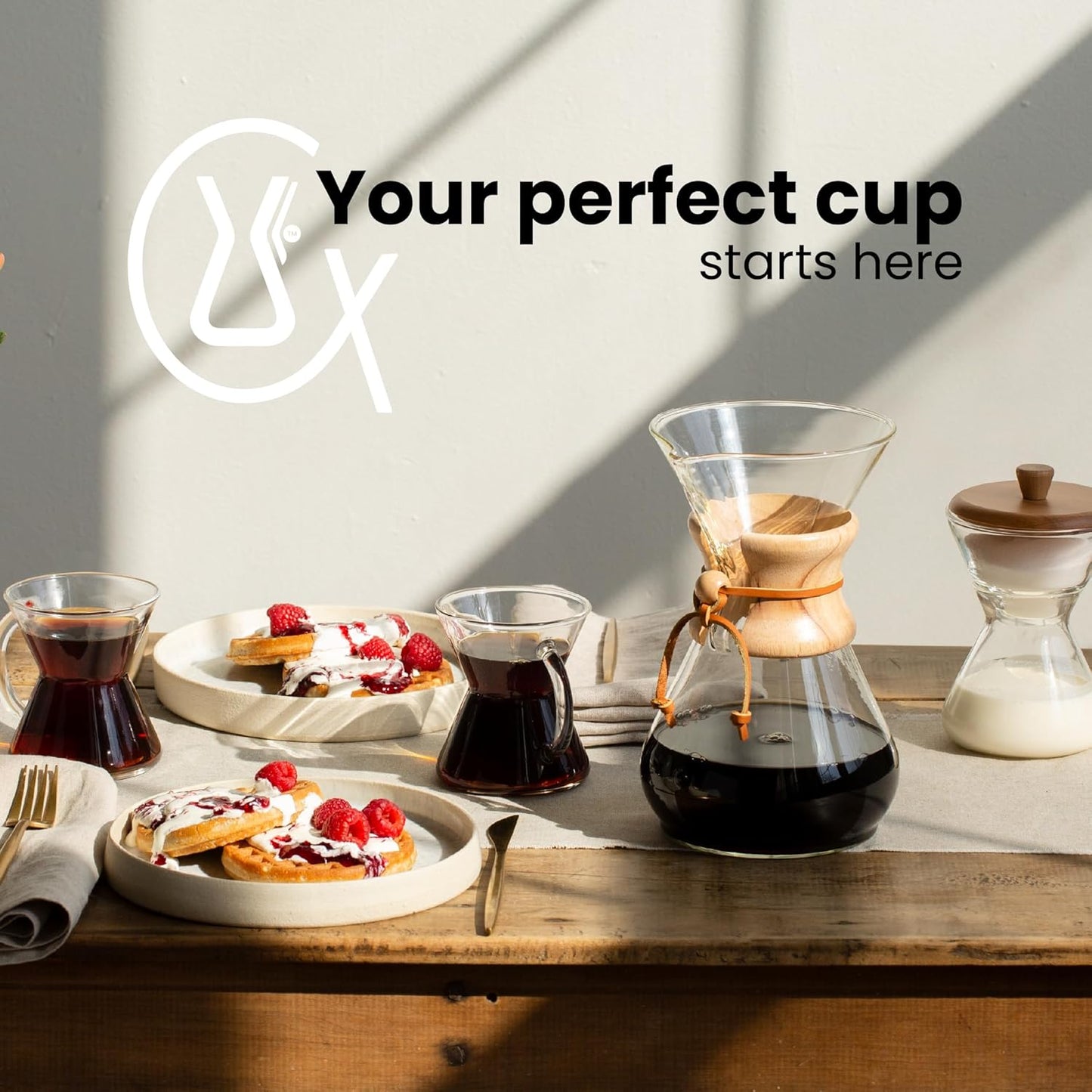 3-Cup Packaging Chemex Pour-Over Glass Coffeemaker - Glass Handle Series - - Exclusive
