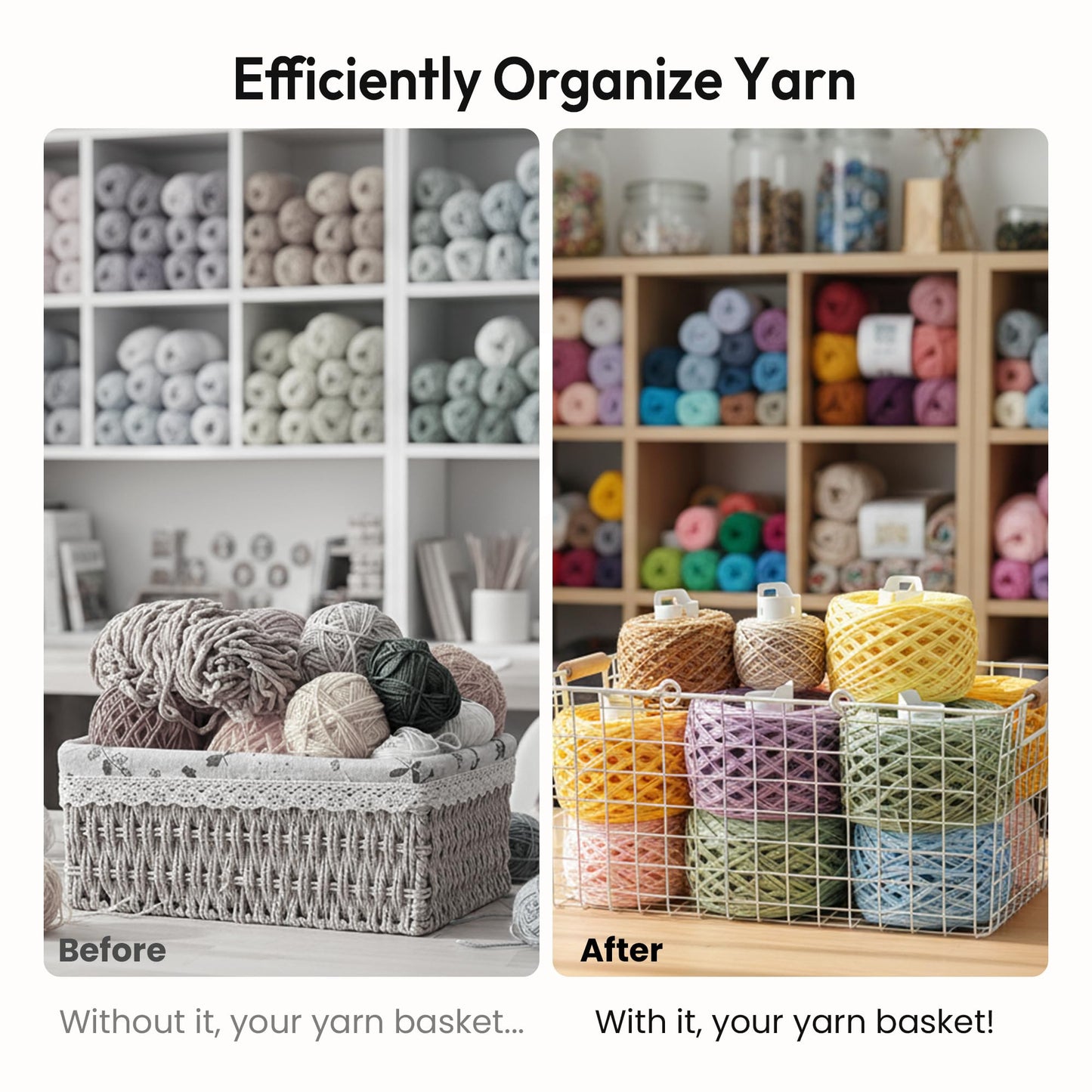 Etcokei Electric Yarn Winder M1 & 9pcs Yarn Ball Tube, Compact Cake Winder for Neat Storage & Tangle-Free Knitting/Crocheting, Yarn Winding Tube