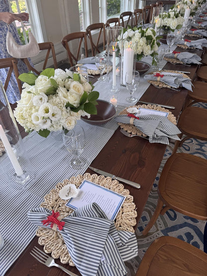 Laquedecraft 13.8" Set of 6 Round Corn Husk Placemats | Boho Woven Rattan Table Mats | Farmhouse Wicker Spring Plate Chargers Like Water Hyacinth, Seagrass for Wedding, Party, Christmas, Events