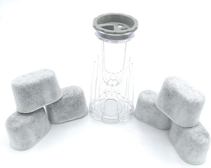 Blendin Short Water Filter Holder Handle with 6 Charcoal Filters, Compatible with Keurig K200 Series Coffee Makers