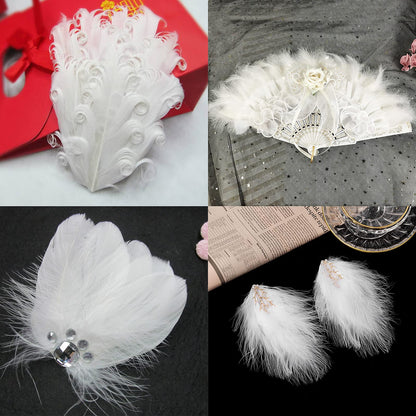 MWOOT 4 Styles Assorted Crafts Feathers (White)