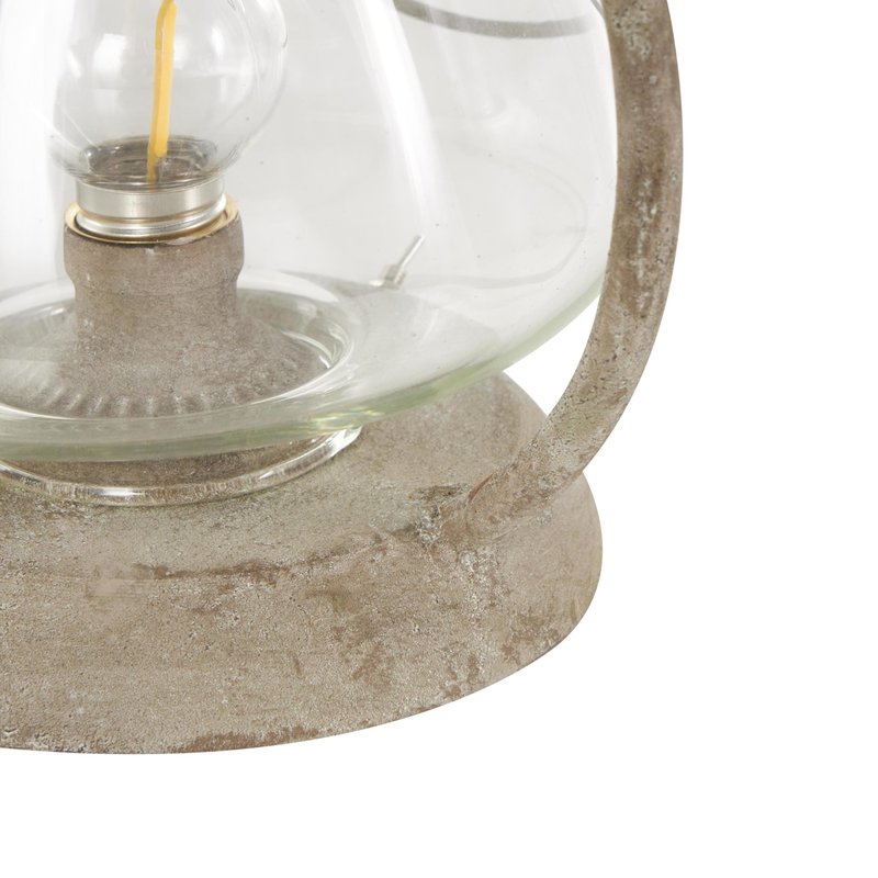 Deco 79 Metal Scroll Indoor Outdoor Candle Lantern Decorative Lantern Candle Holder with Arched Handle, Lantern 9" x 8" x 12", Bronze