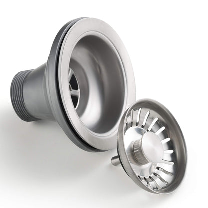 Kraus Kitchen Sink Stainless Steel Drain Assembly with Strainer, Fits Standard 3.5 in. or 4 in. Drain Openings