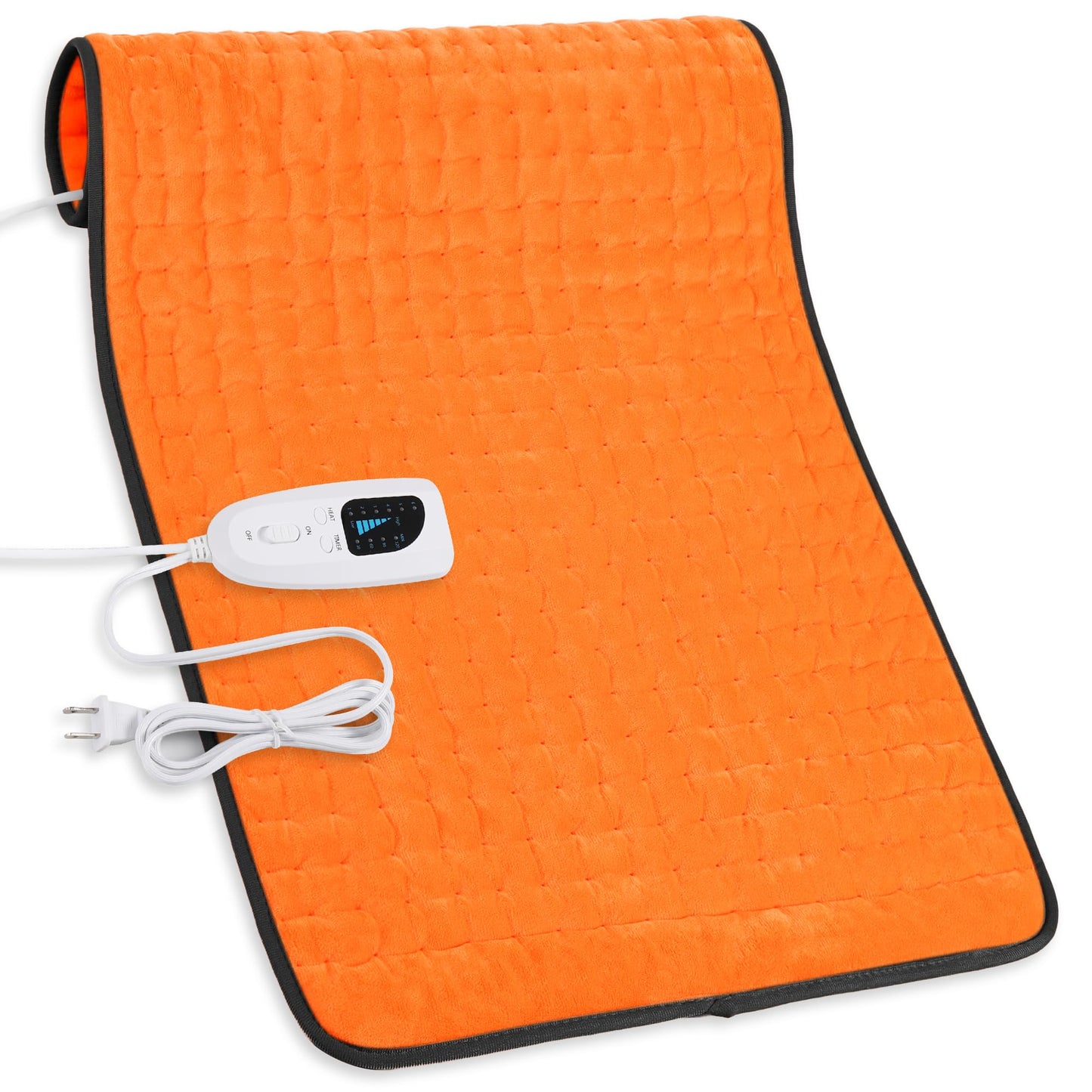 Heating Pad,Electric Heating Pads for Back,Neck,Abdomen,Moist Heating Pad for Shoulder,Knee,Arms,Legs,Dry/Moist Heat & Auto Shut Off,Birthday Gifts for Men and Women(Light Gray, 24''×12'')