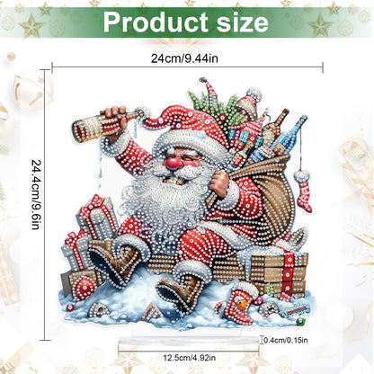 Diamond Painting Kit Christmas Desktop Ornaments, Special Shape Diamond Art Painting Kits Tabletop Ornaments for Adult Beginner, Diamond Art Ornament for Christmas Home Office Decor