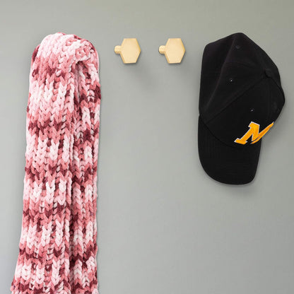 Modern Wall Hooks Made from Solid Brass, Ideal for Coats, Bags, Pack of 4 Decorative Coat Hooks (Hexagon)