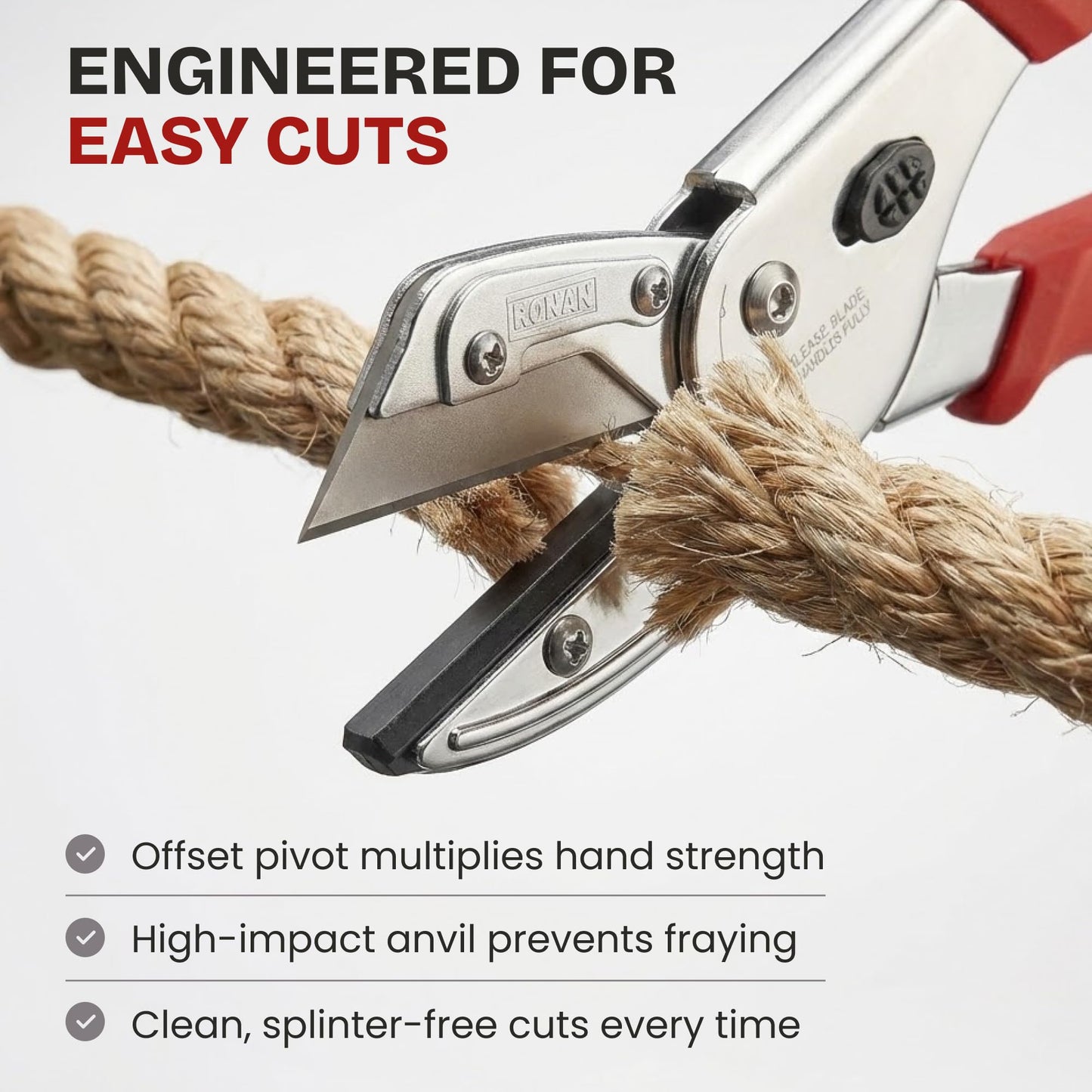 RONAN Multi-Cut Quick Change Utility Cutter, Razor Sharp Multipurpose Cutting Tool Cuts Cable, Wood, Carpet, Laminate Tile, Vinyl, Rubber, Shrubs, For Professionals and DIY