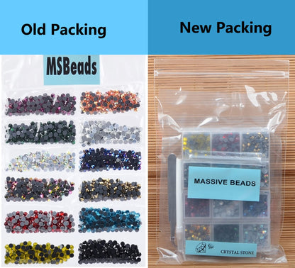 1800Pcs Hot Fix Glass Flatback Rhinestones HotFix Round Crystal Gems 5MM (12 Mixed Colors, 5mm SS20)