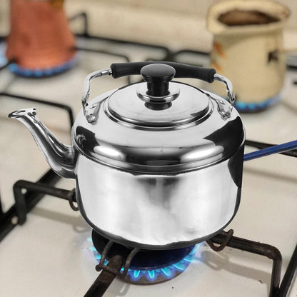 Alipis Stovetop Tea Kettle, 4L Stainless Steel Whistling Water Kettle with Cool Handle