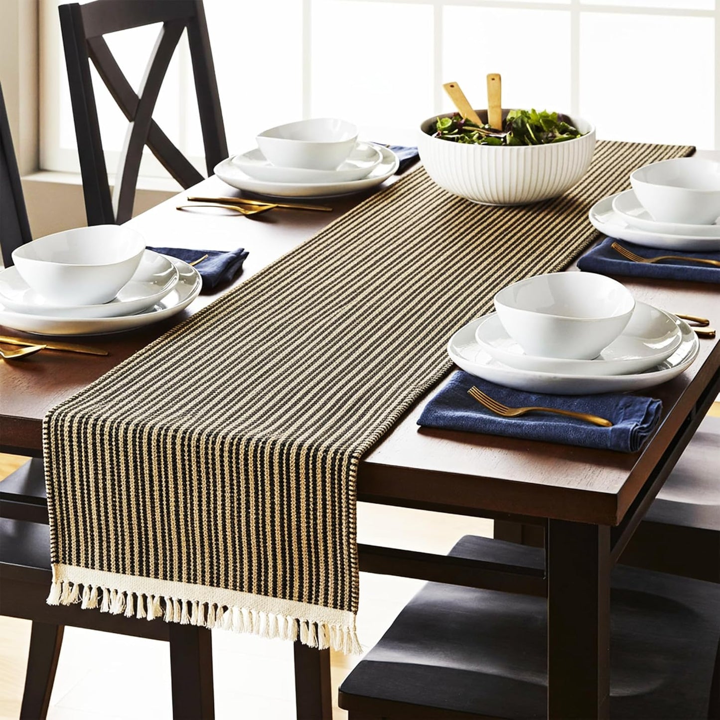 12x55 Inches, (1x4.7 Eco Crave Natural Jute Table Runner Handwoven Brown Boho Burlap Coffee Table Runner, Rustic