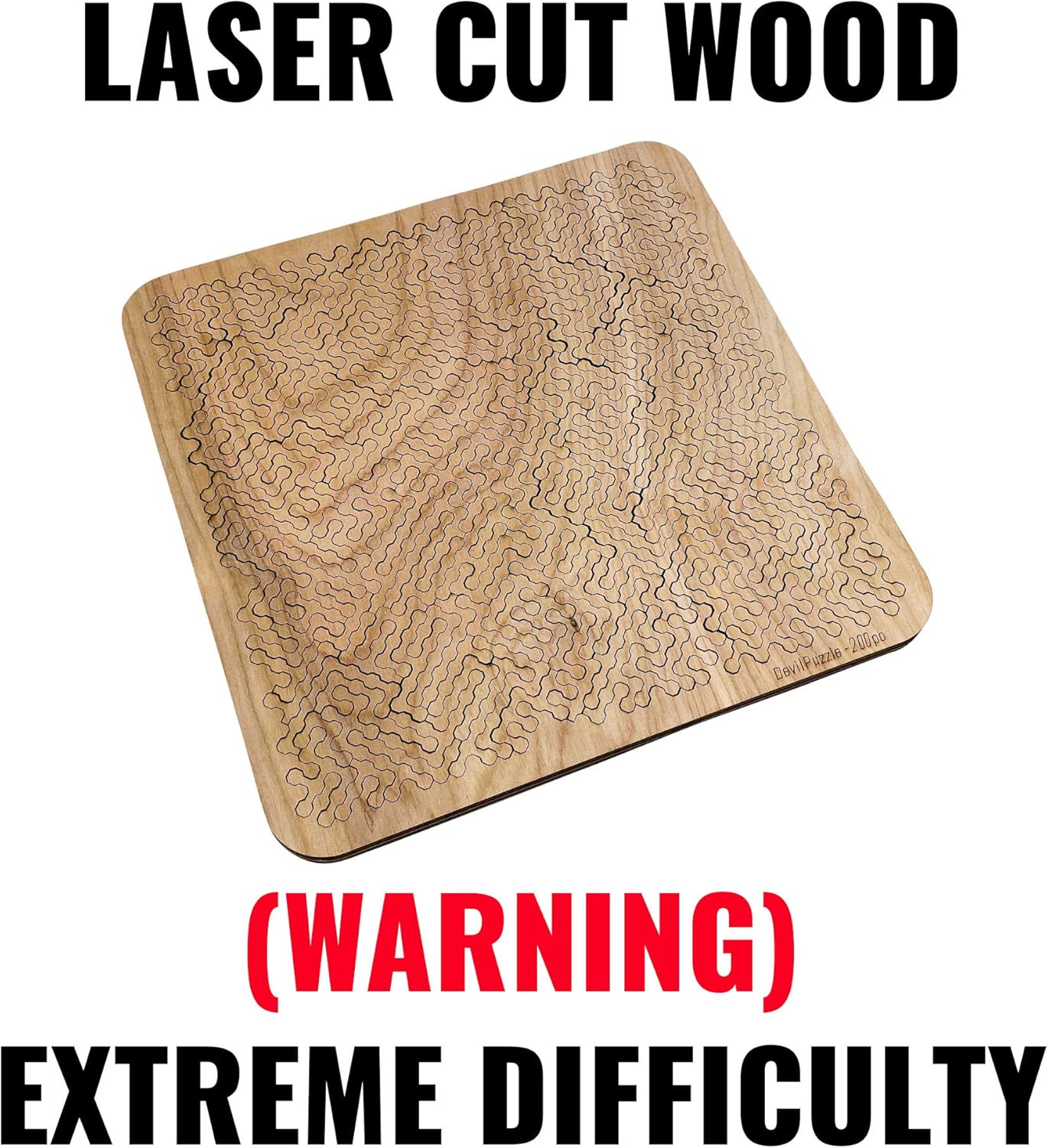200 11.3" 11.3 Mind Bending Wooden Jigsaw Puzzle | Difficult Puzzles for Adults | Pieces | x