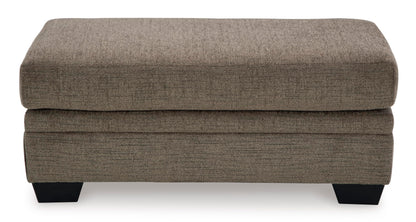 Signature Design by Ashley Stonemeade Modern Ottoman with Foam Cushion, Grayish Brown