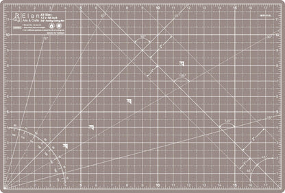 Elan Cutting Mat A3 Black & Taupe, Self Healing Cutting Mat 12x18 Inch, 5-Ply Craft Board Black, Hobby Board for Crafts 12x18 Inch