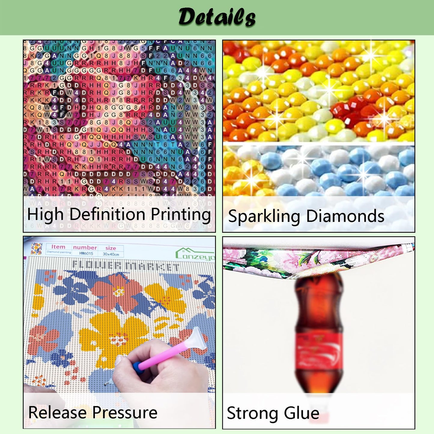 Lanzeyo Diamond Painting Kits for Adults, Landscape Diamond Art Kits, Diamond Dots Kits, Gem Art for Living Room Wall Art (Landscape)