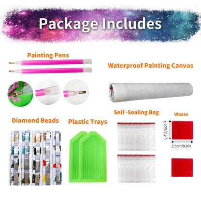 YALKIN 5D Diamond Painting Kits for Adults, Four Seasons Diamond Art Kits Full Drill Diamond Painting Kit for Adult Beginners, DIY Crystal Picture Art for Home Wall Decor 40x70cm/15.7x27.6in