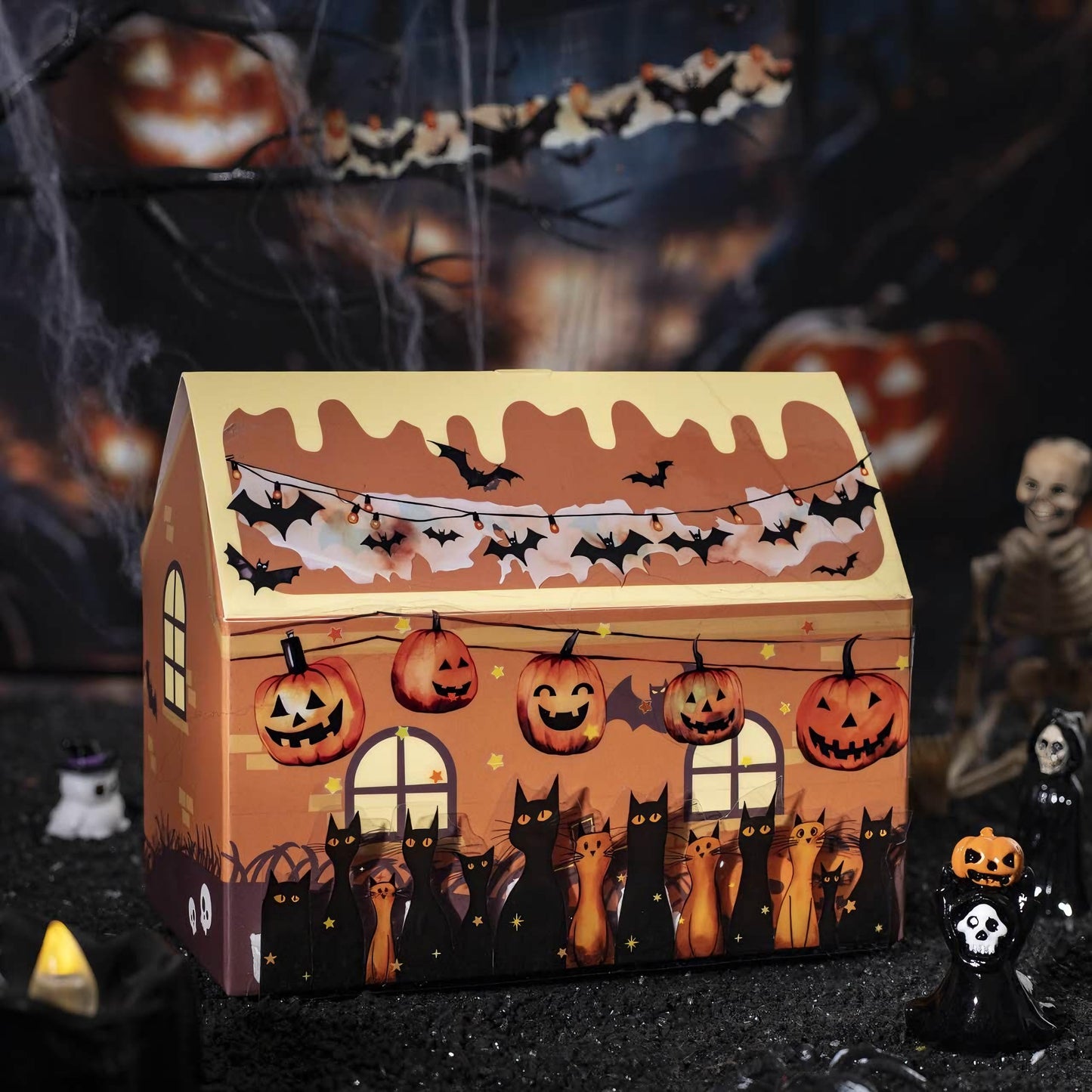 8 Rolls Gothic Themed Decorative Tapes Set,PET Halloween Washi Tape Set