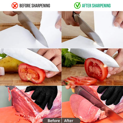 Knife Sharpening Stone Kit - Goodjob Premium Japanese Whetstone Knife Sharpener Stones Set - Dual Grit 400/1000 Water Stones with Non-Slip Silicone Base, Angle Guide, Flattening Stone