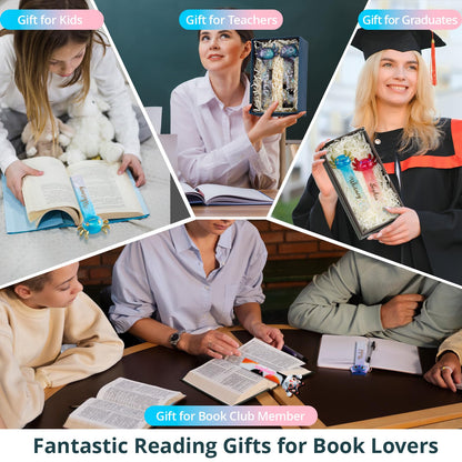 LET'S RESIN Bookmark Resin Molds, Cute UV Resin Bookmark Molds with Paperclip Pattern 3mm Thin,Bookmarks Silicone Molds for Epoxy Resin Crafts,Gifts for Book Lovers