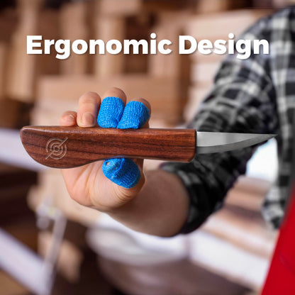 Beginner-Friendly Wood Carving Kit, 3pc Whittling Knife Set with Wood Carving Knives, Spoon Carving Knife, Basswood Blocks, & Fun Learning Videos, Wood Whittling Kit for Beginners from Schaaf Tools