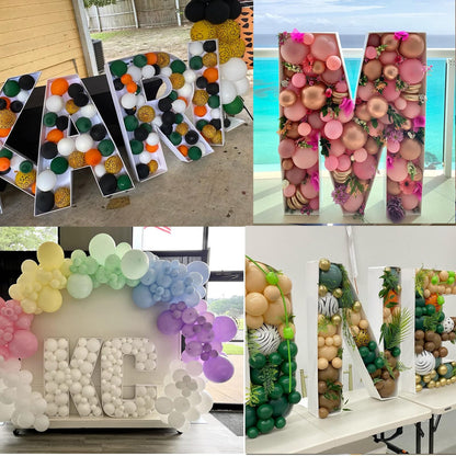 3FT Tall Mosaic Balloon Frame Letters Big Marquee Light Up LettersDIY Kit for Birthday Party Wedding Backdrop Decor Letter S Pre-Cut Foam Board