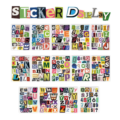 Large Ransom Note Alphabet Letter Stickers Book, Retro Mixed Font Collage Stickers for Scrapbooking, Junk Journal, DIY Craft Projects, Peel & Ready Stickers for Journaling, Card Making, Home Decor