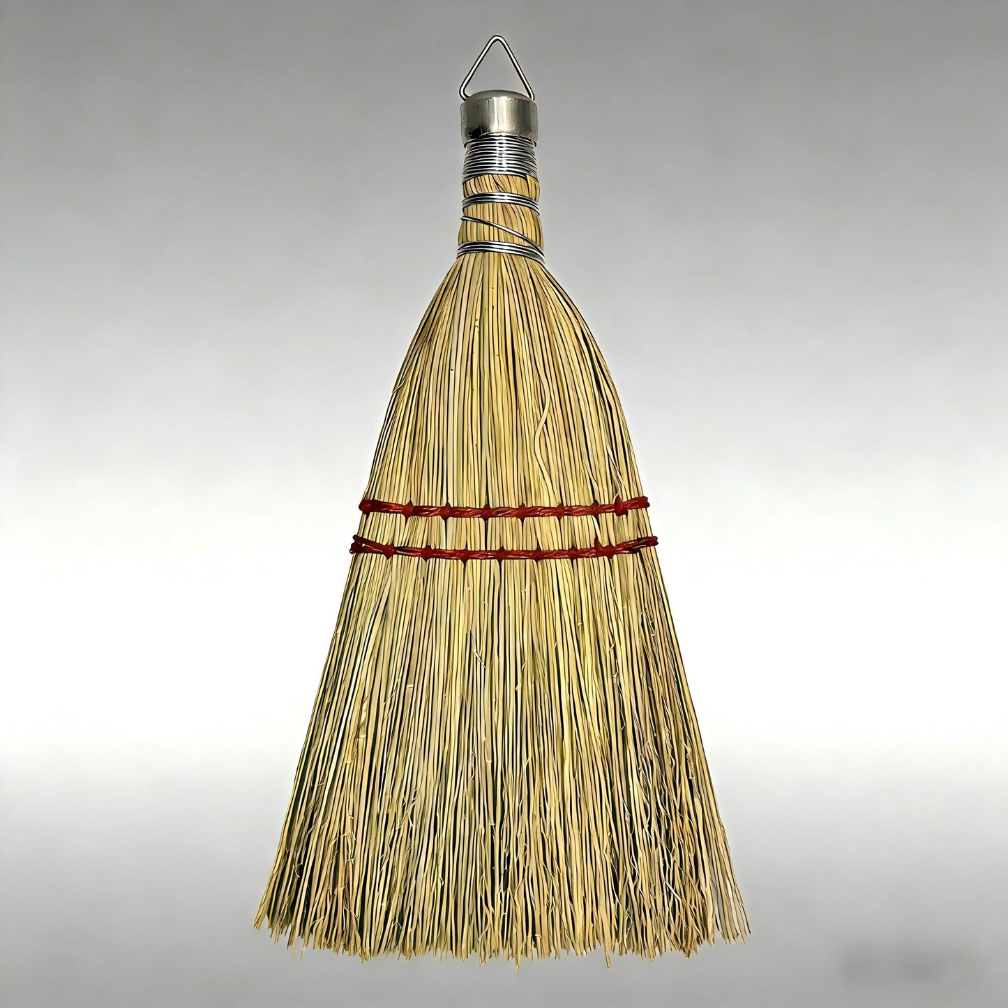 12 Inch Corn Handmade Broom Mini Whisk Made of Natural Corn Broom Straw with a Solid Metal Hang Design for Outdoor Car Porch Debris Dust Dirt Driveways Sidewalks Halloween