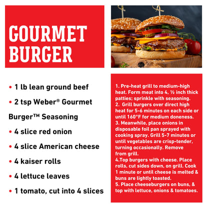 Weber Gourmet Burger Seasoning, 12.5 oz
