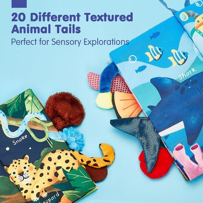 Hahaland Baby Toys - Crinkle Books for Babies 0-6 Months | Soft Cloth Sensory Touch 2-Pack