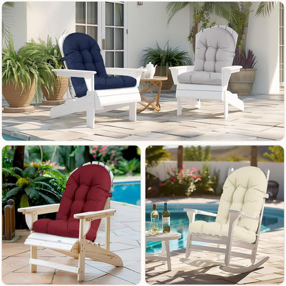 Cushion,44 Inches Adirondack Chair Waterproof High Back Outdoor Chair Cushions with Non-Slip Bottom,High Back Patio