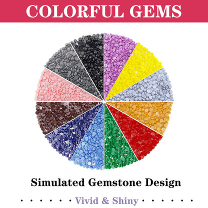 Eiflow DIY Diamond Art Kit for Adults Daisy Flower, 5D Diamonds Painting Kit Craft Gem Art Colorful Flower Full Round Drill(13.8x13.8inch/35x35cm)