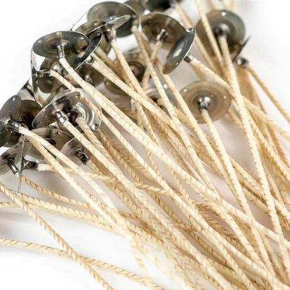 EAP Innovations 6" Eco Candle Making Wicks, Self-Trimming Design, Coreless Cotton Wicks for Candle Making, Ideal for DIY, Ideal for Low Melt-Point Waxes, Size ECO-4, Pack of 100