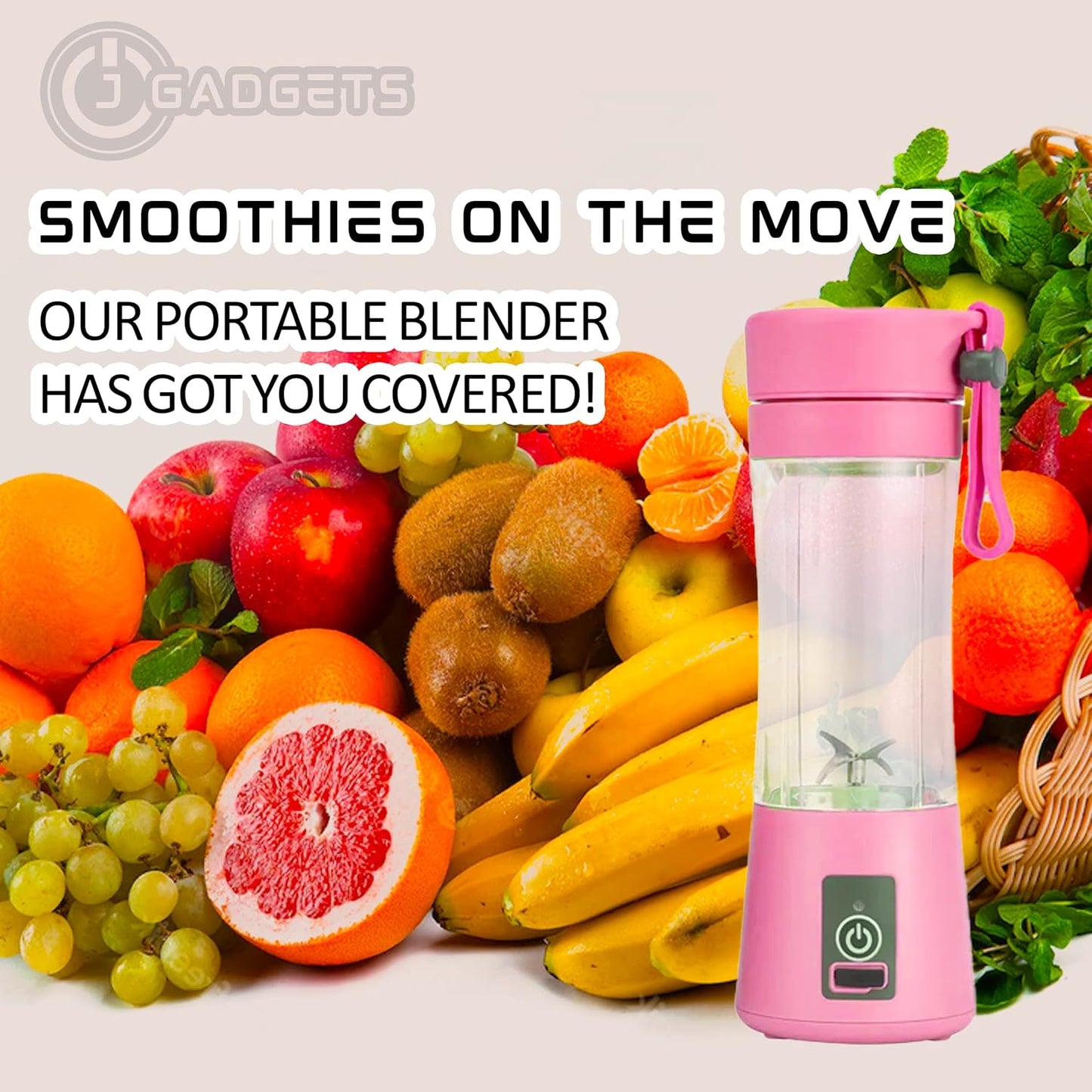 Portable Shakes & Smoothie Blender, Rechargeable Personal Blender, 380ML Mini Home USB for Traveling & Gym