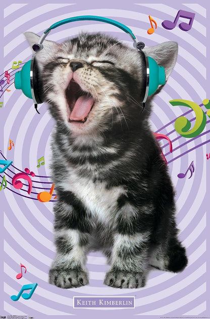 Trends International Keith Kimberlin - Kitten - Singing Wall Poster, 22.375" x 34", Unframed Version