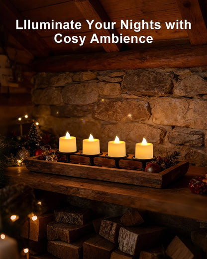 Amagic 150 Pack LED Tea lights, Flameless Votive Candles, Lasting Electric Fake Small Candles, Battery Operated Tealights Candles for Halloween, Christmas, Home Decor, Wedding, Party, Festival (Ivory)
