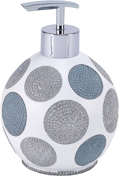 Avanti Linens Soap Dispenser/Lotion Pump - Countertop Accessories, Stylish Home Decor (Dotted Circles Collection)