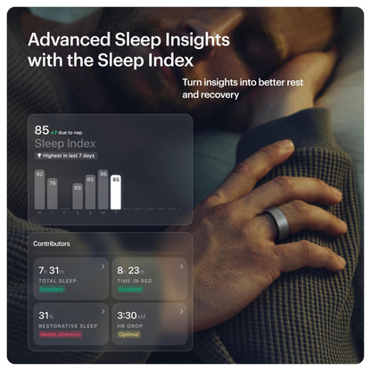 ULTRAHUMAN Ring AIR-Smart Ring Health Tracker, Size First Sizing Kit,Sleep Tracker,Smart Ring for Men/Women,Fitness Tracker (Made in India, Raw Titanium, 11)
