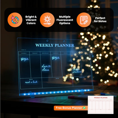 Led Drawing Board,13 Light Effects, Include Adapter, Drawing Paper, Glow Doodle LED Note Board with Colors, Neon Light Up Drawing Tablet, Gifts for Kids, Easter Gifts for Girls, Birthday Gift Ideas