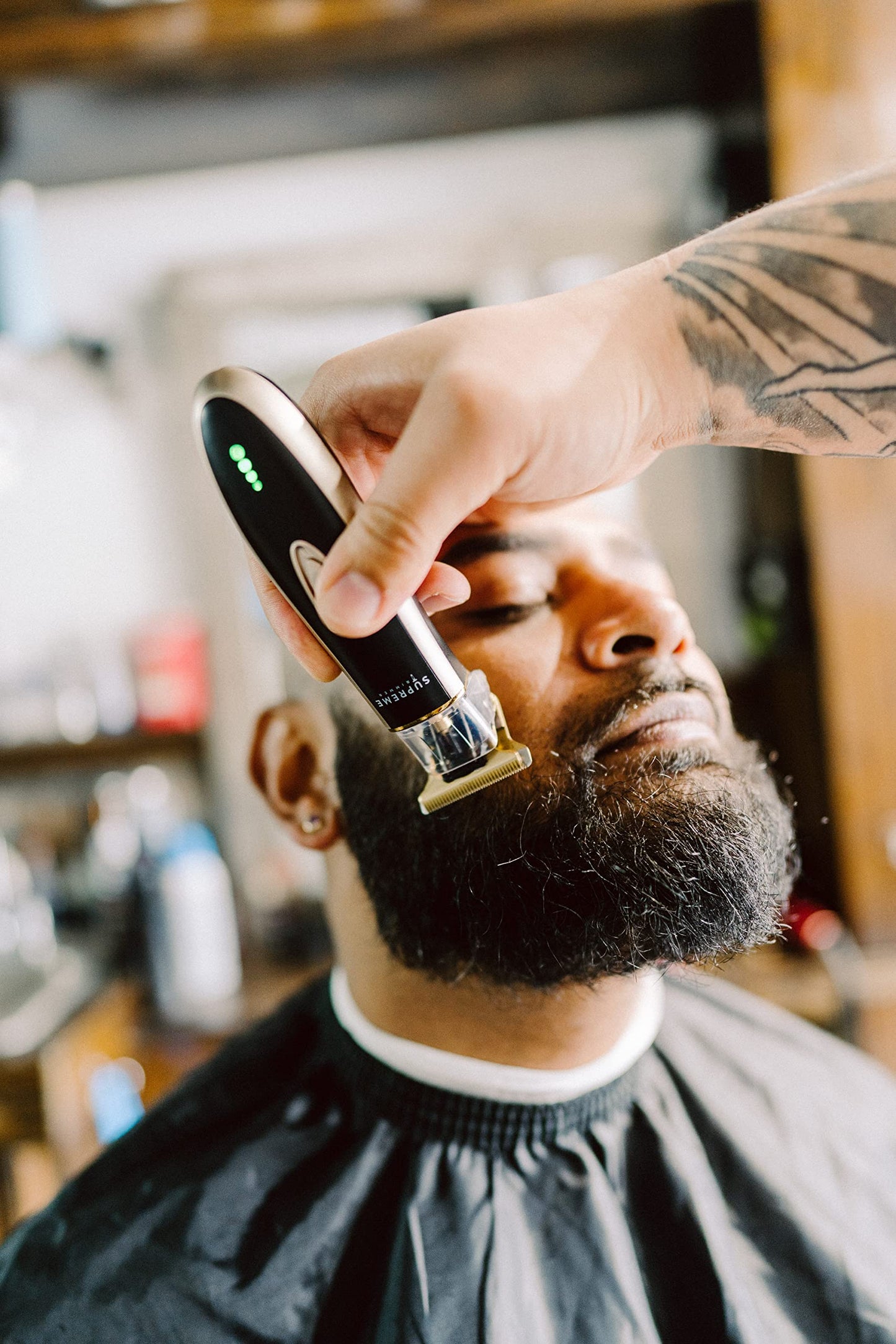 Supreme Trimmer T Shaper - Quiet Cordless Beard & Hair Trimmer for Men | 120 Min Runtime, Low Noise, Zero-Gap DLC Blade | Ideal for Sensitive Skin, Kids & Elderly | ST5206