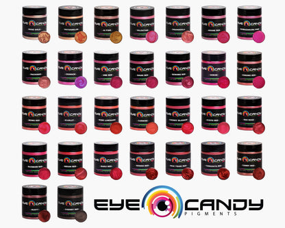 Eye Candy Pigments Premium Red Mica Powder - Valentine Red (50gr) - for Epoxy, Resin, Soap, Paint, Woodworking, Acrylic Pouring, Bath Bombs, Fishing Lures - DIY Arts and Crafts Additive