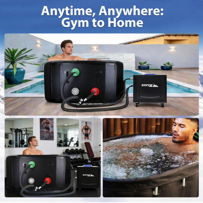EONIX 1/2 HP Cold Plunge Chiller for Ice Bath – Upgraded Faster Cooling to 42°F, Built-in Filter & Pump, Insulated Hoses, Energy Saving & Low Noise – for Home Athlete Recovery & Cold Water Therapy