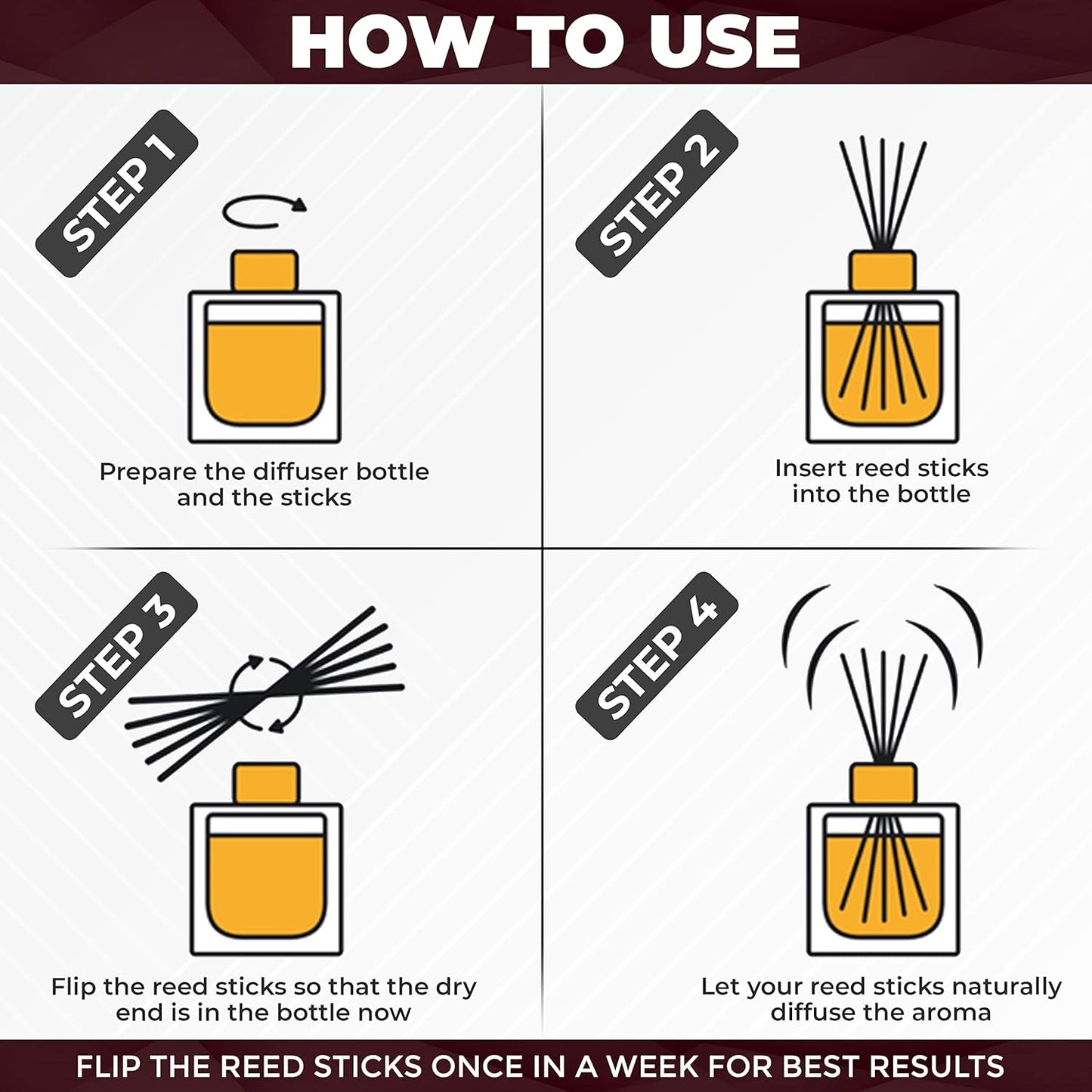 100 Pcs Natural Rattan Reed Diffuser Sticks 7 Inch Aroma Refill Wood Sticks for Spa, Fragrance, Aromatherapy