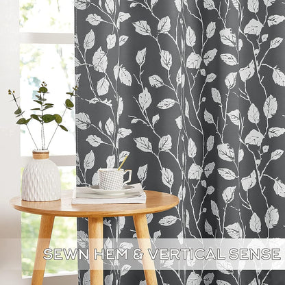 KGORGE Blackout Curtains - Thermal Insulated Soundproof Drapes for Living Room, Grey, 2 Pieces